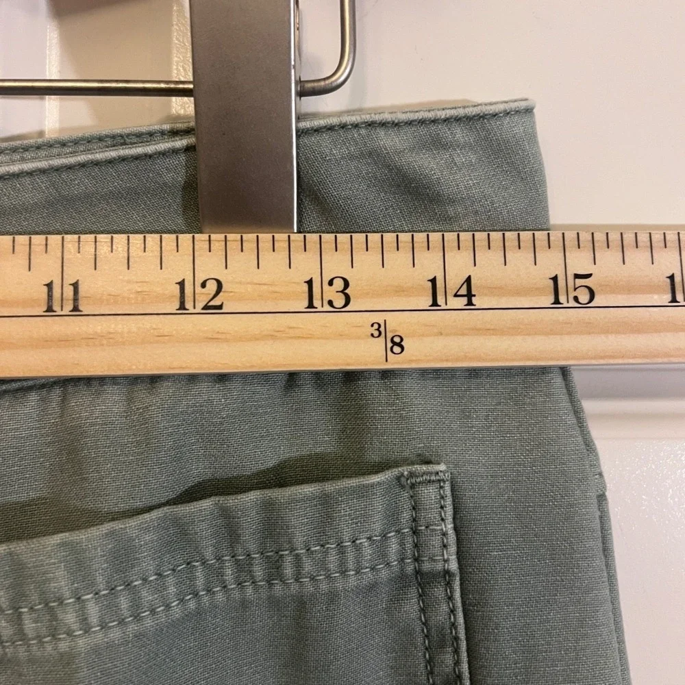 Marine Layer Love Me Tender Wide Leg Crop‎ Pants in Sage Green, Women's Size 8